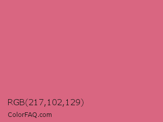 RGB 217,102,129 Color Image