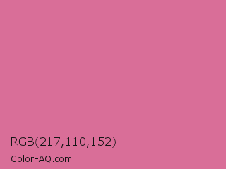 RGB 217,110,152 Color Image