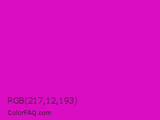 RGB 217,12,193 Color Image