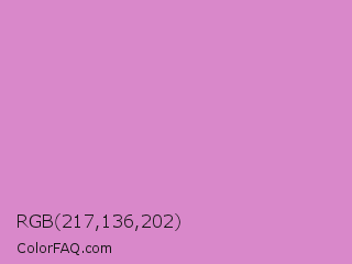 RGB 217,136,202 Color Image