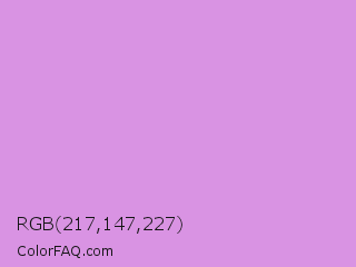 RGB 217,147,227 Color Image
