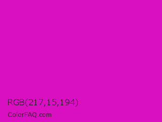RGB 217,15,194 Color Image