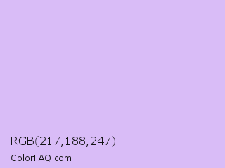 RGB 217,188,247 Color Image