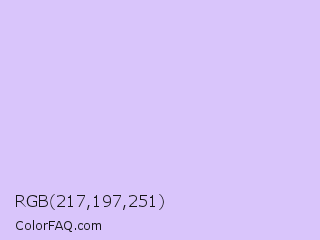 RGB 217,197,251 Color Image