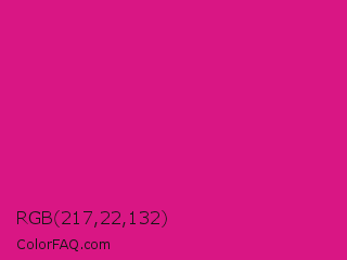 RGB 217,22,132 Color Image