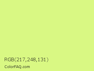 RGB 217,248,131 Color Image