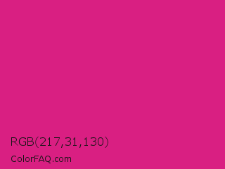 RGB 217,31,130 Color Image