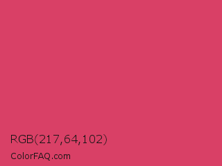 RGB 217,64,102 Color Image