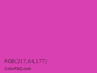 RGB 217,64,177 Color Image