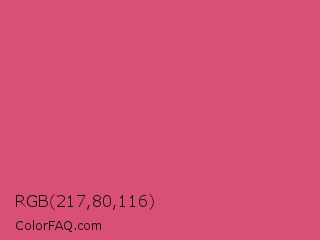 RGB 217,80,116 Color Image