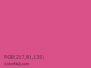 RGB 217,81,135 Color Image