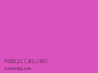 RGB 217,82,190 Color Image
