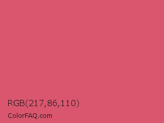 RGB 217,86,110 Color Image