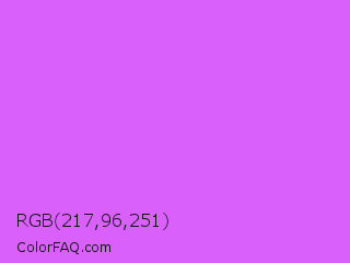 RGB 217,96,251 Color Image