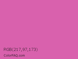 RGB 217,97,173 Color Image