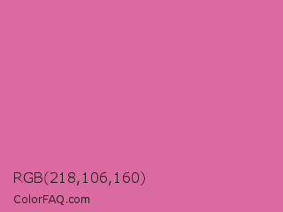RGB 218,106,160 Color Image