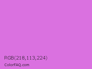 RGB 218,113,224 Color Image