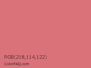 RGB 218,114,122 Color Image