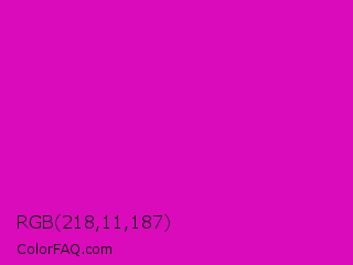 RGB 218,11,187 Color Image