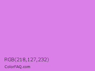 RGB 218,127,232 Color Image