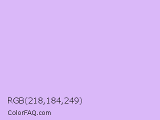 RGB 218,184,249 Color Image