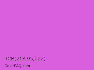 RGB 218,95,222 Color Image