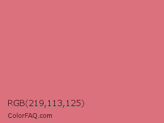 RGB 219,113,125 Color Image