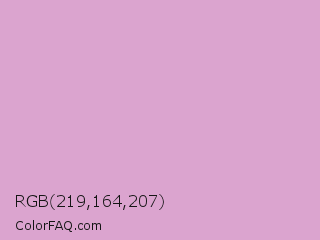 RGB 219,164,207 Color Image