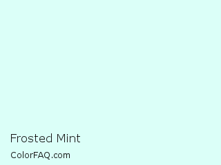 RGB 219,255,248 Frosted Mint Color Image