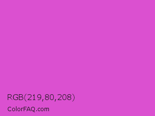 RGB 219,80,208 Color Image