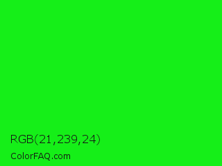 RGB 21,239,24 Color Image