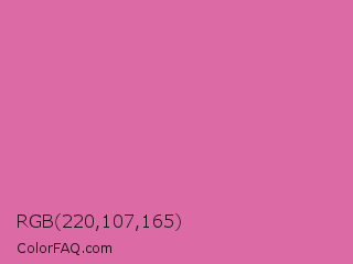 RGB 220,107,165 Color Image