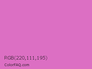 RGB 220,111,195 Color Image