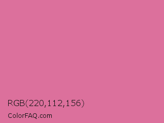 RGB 220,112,156 Color Image
