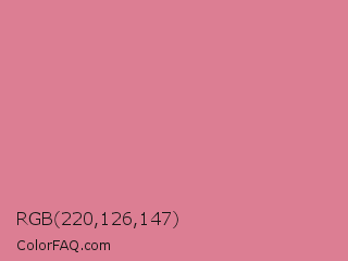 RGB 220,126,147 Color Image