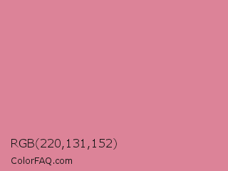 RGB 220,131,152 Color Image