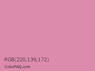 RGB 220,139,172 Color Image