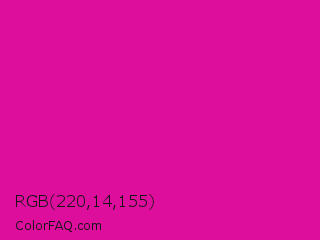 RGB 220,14,155 Color Image