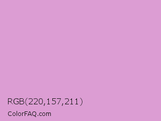RGB 220,157,211 Color Image
