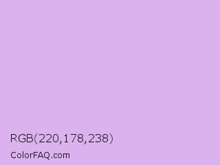 RGB 220,178,238 Color Image