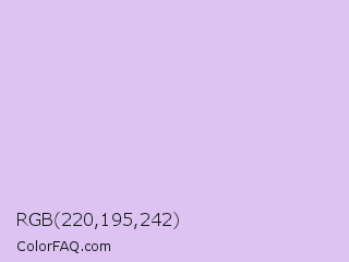RGB 220,195,242 Color Image