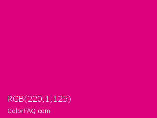RGB 220,1,125 Color Image