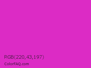 RGB 220,43,197 Color Image