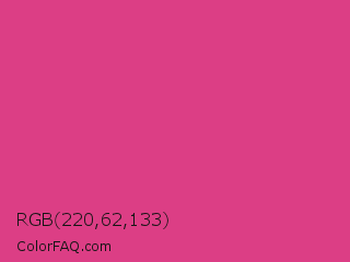 RGB 220,62,133 Color Image