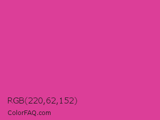 RGB 220,62,152 Color Image