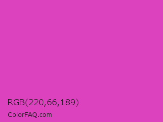 RGB 220,66,189 Color Image