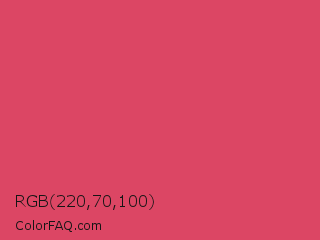 RGB 220,70,100 Color Image