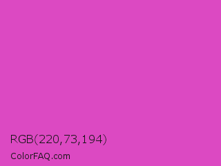 RGB 220,73,194 Color Image