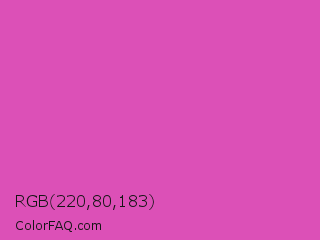 RGB 220,80,183 Color Image