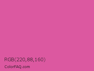 RGB 220,88,160 Color Image
